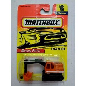 VTG 1996 MATCHBOX Action System #6 EXCAVATOR Orange w Moving Parts / Sealed